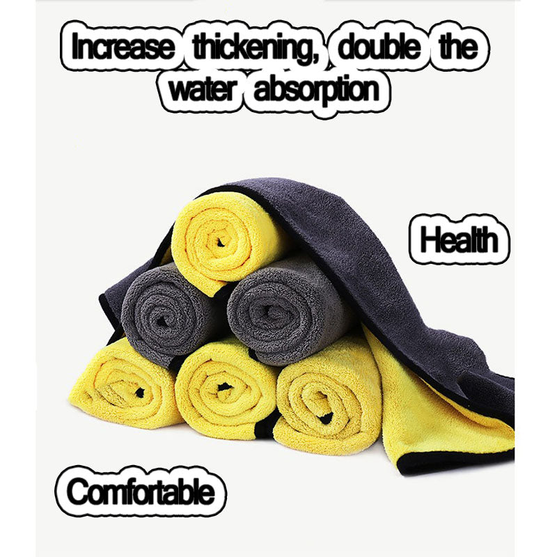 Pet supplies absorbent towel rolls showcasing thickening and double water absorption benefits.