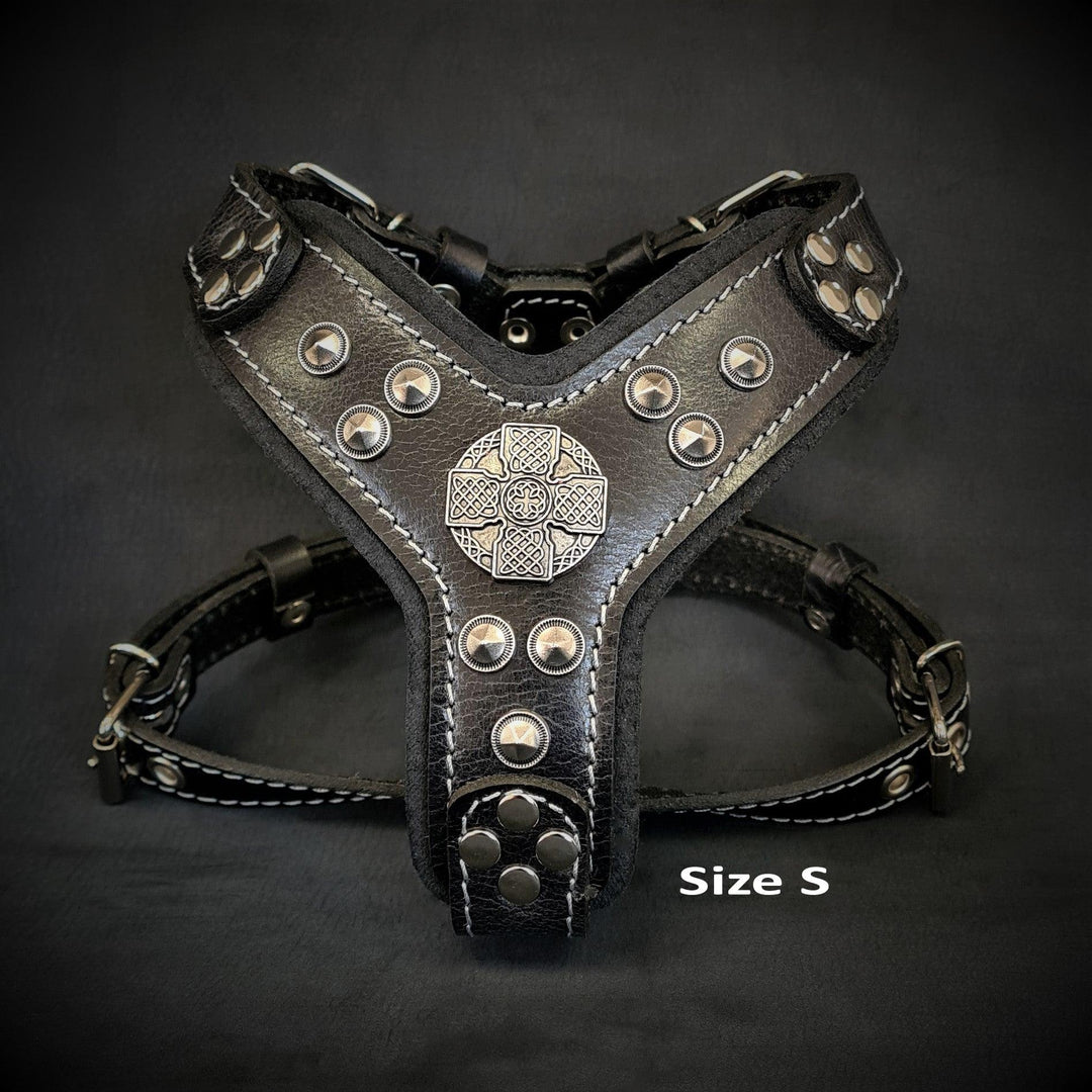 Maximus Harness Black &amp; Silver for Dogs