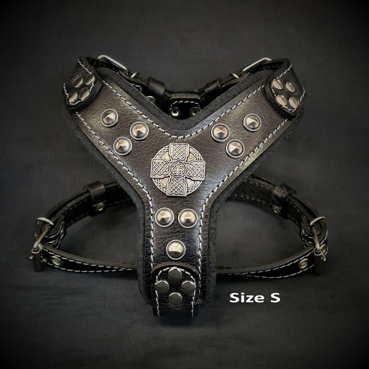 Maximus Harness Black &amp; Silver for Dogs