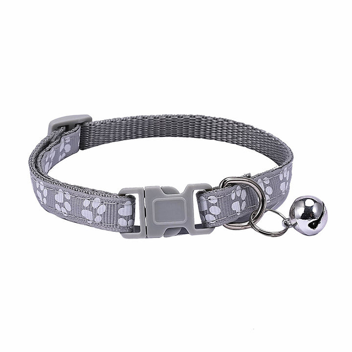 Dog Footprint Applique Bell Collar
