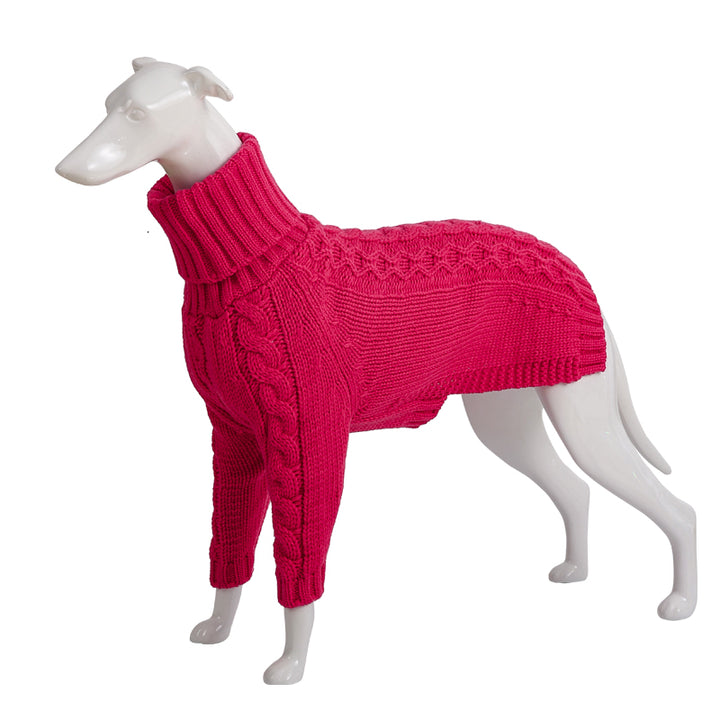 Winter Solid High Collar Dog Sweater solid color design
