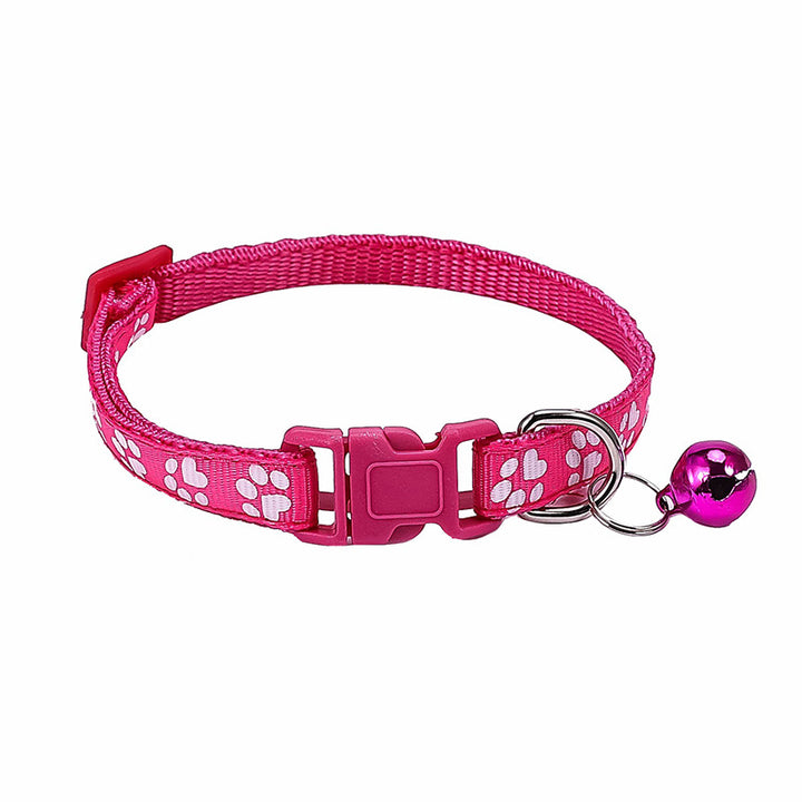 Dog Footprint Applique Bell Collar