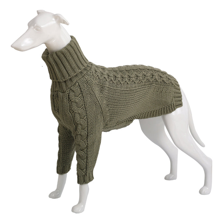 Winter Solid High Collar Dog Sweater solid color design