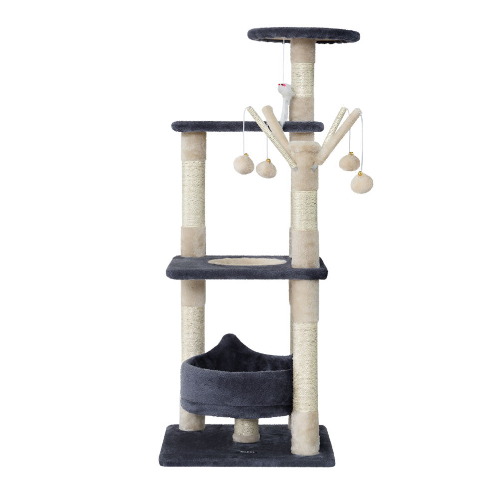 NNEDSZ Cat Tree Scratching Post Scratcher Cat Tree Tower Condo House toys 110cm