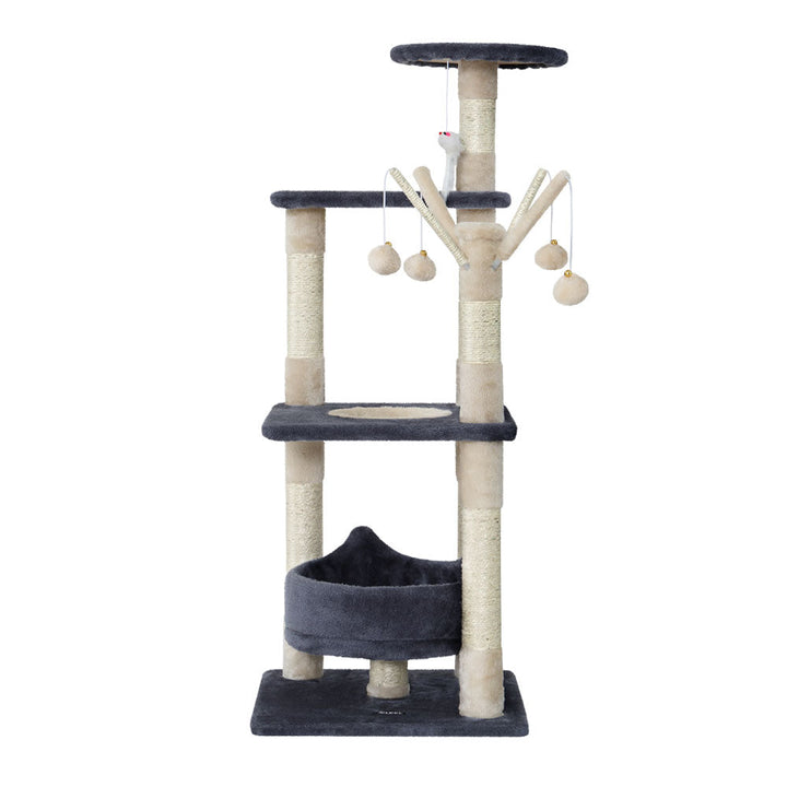 NNEDSZ Cat Tree Scratching Post Scratcher Cat Tree Tower Condo House toys 110cm
