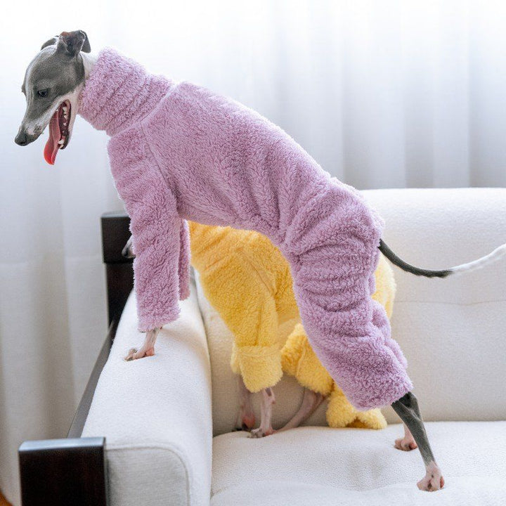 Warm High-Necked Four-Pocket Dog Coat