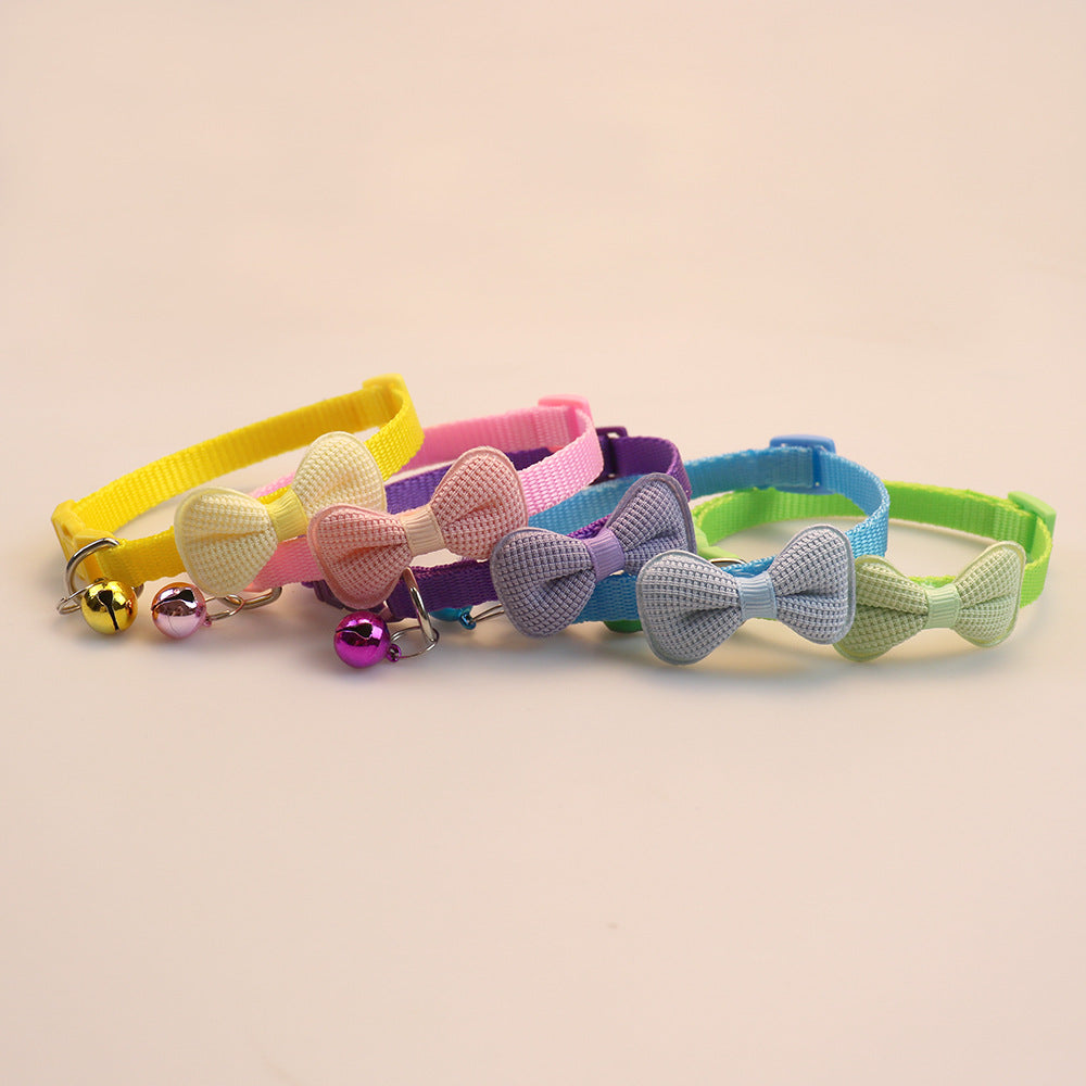 New Cute Cat Collar with Bow and Bell for Small Dogs