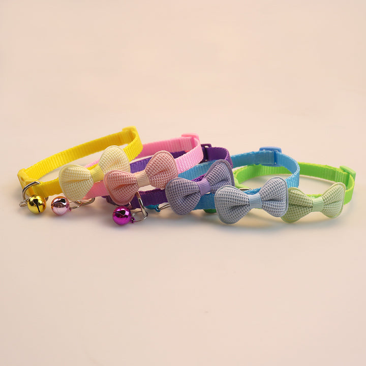 New Cute Cat Collar with Bow and Bell for Small Dogs