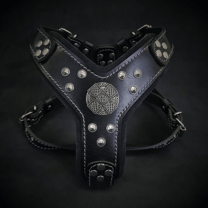 Maximus Harness Black &amp; Silver for Dogs