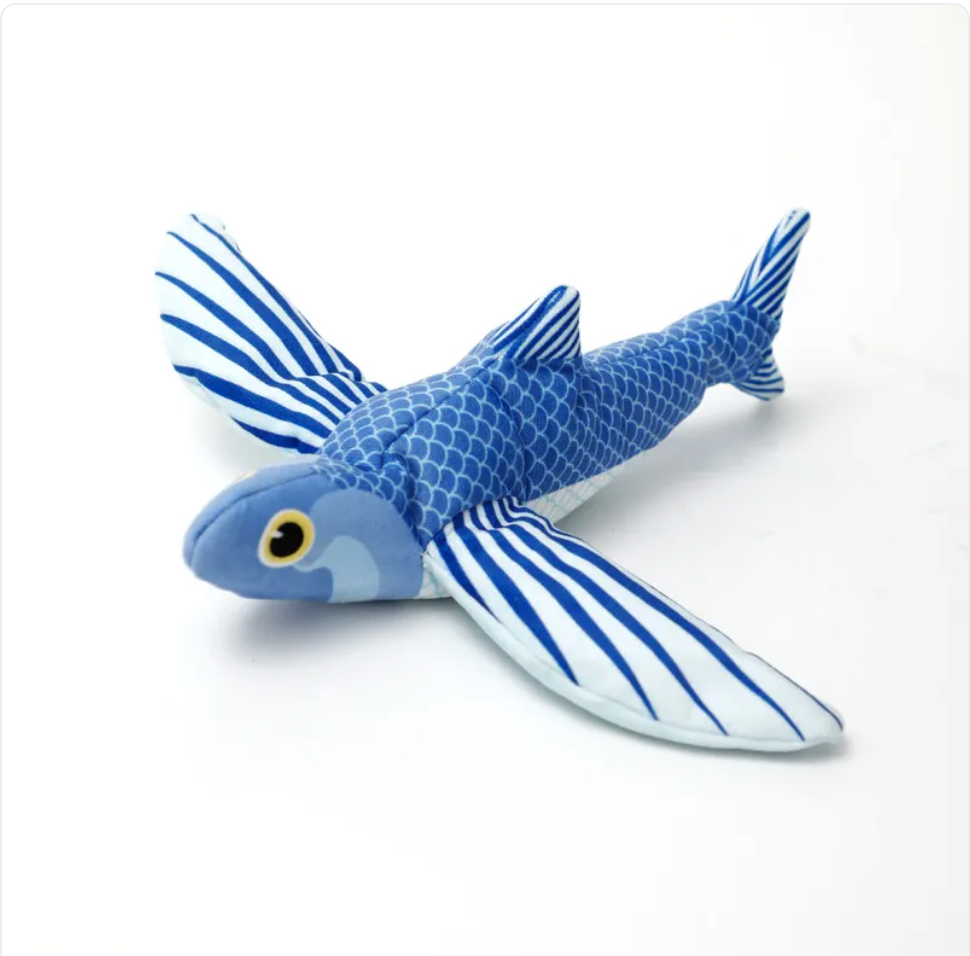 Interactive Plush Pet Toy - Sound &amp; Motion Jumping Fish or Flapping Bird