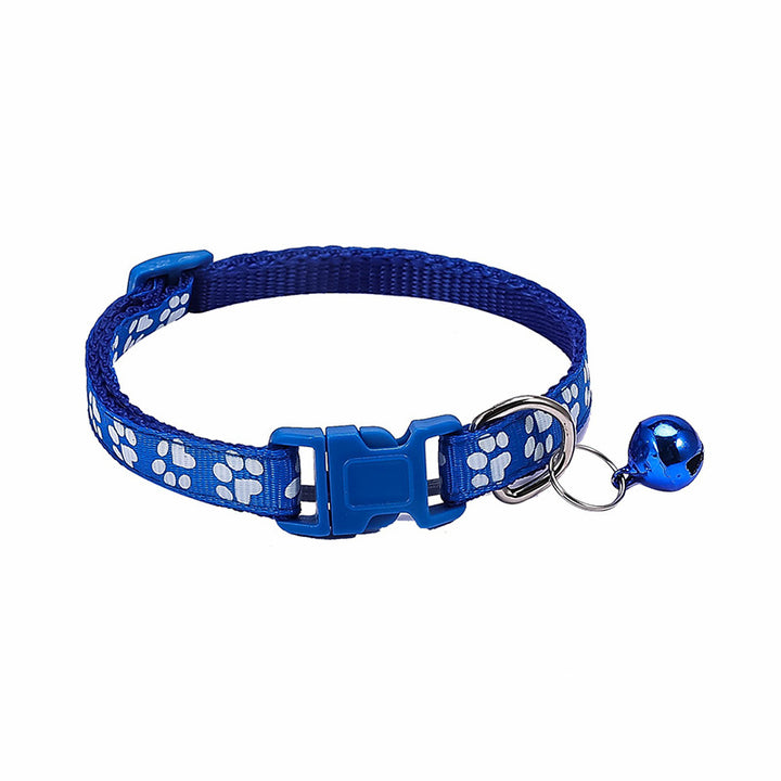 Dog Footprint Applique Bell Collar