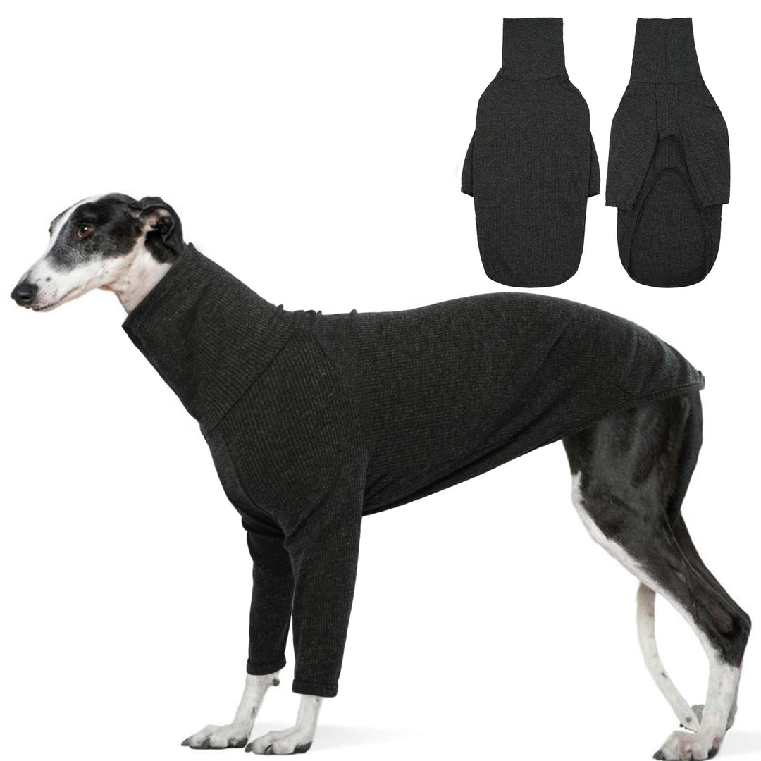 DENTRUN Italian Greyhounds Dog Sweater Greyhounds Turtleneck Knit Sweatshirt Lightweight Clothes for Cold Weather Warm Pajamas for Whippets Winter Long Sleeve Dog Sweater Shirt for Small Dog