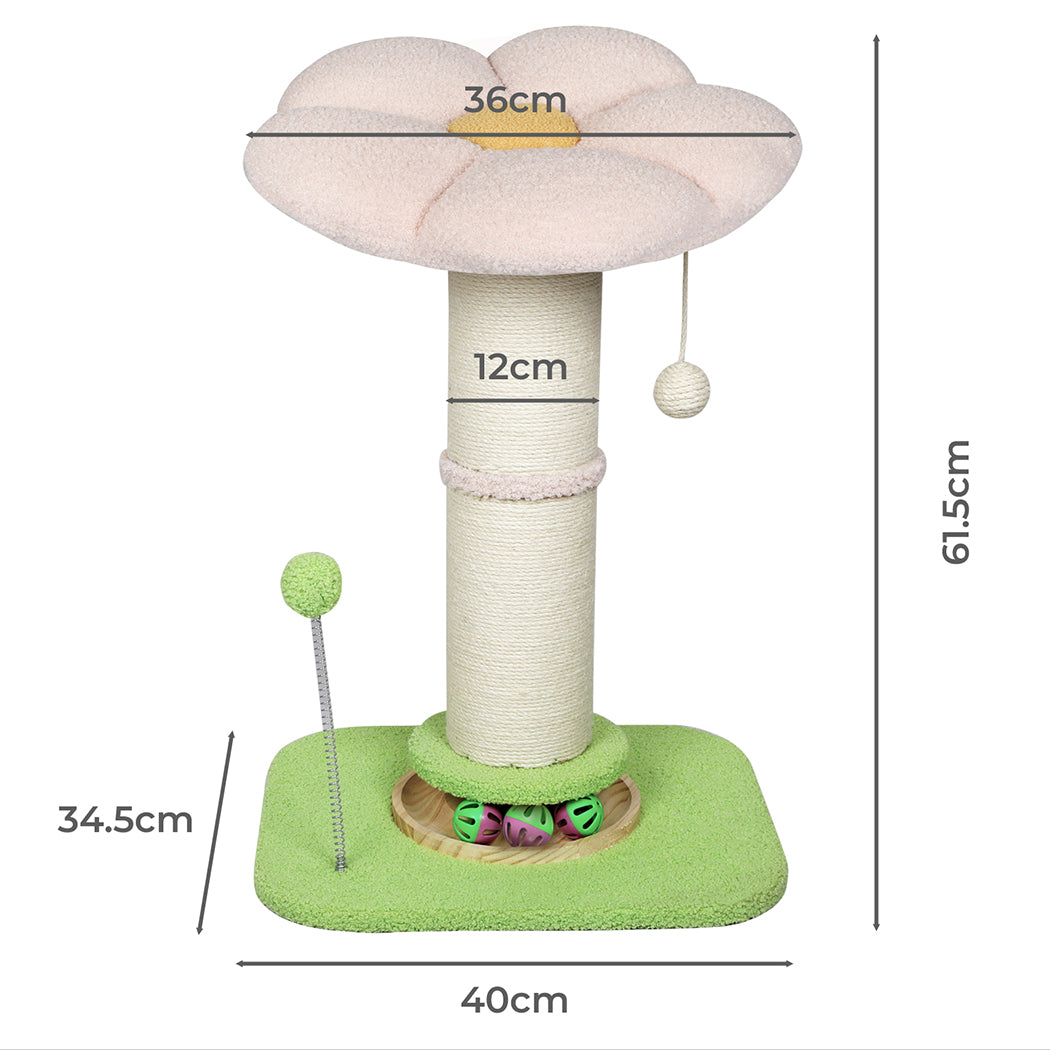 Pawz Cat Scratching Post Flower 61.5cm Cat Tree Tower